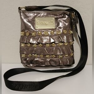 Betsey Johnson Metallic Crossbody Bag with Gold Accents